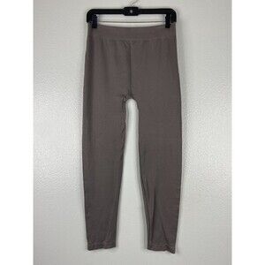 Zenana Outfitters Women 1X/2X Light Gray Leggings Casual Workout